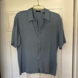 Theory Blue Casual Button Down Shirt